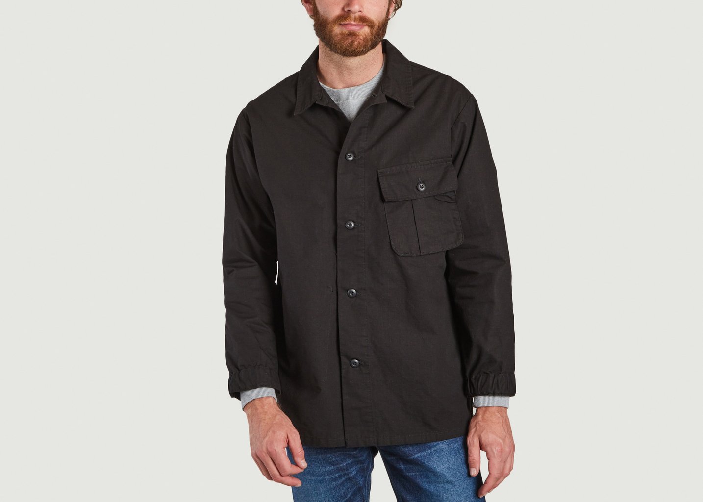 l'exception Surchemise F.W.U en coton Noir Japan Blue Jeans