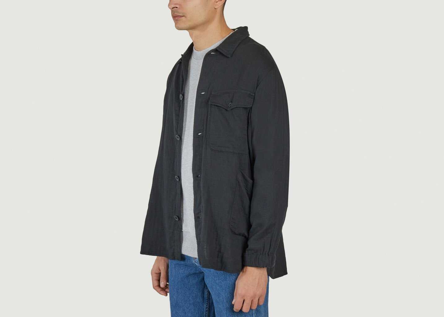 L'exception Surchemise Loose En Coton FDU Noir Japan Blue Jeans