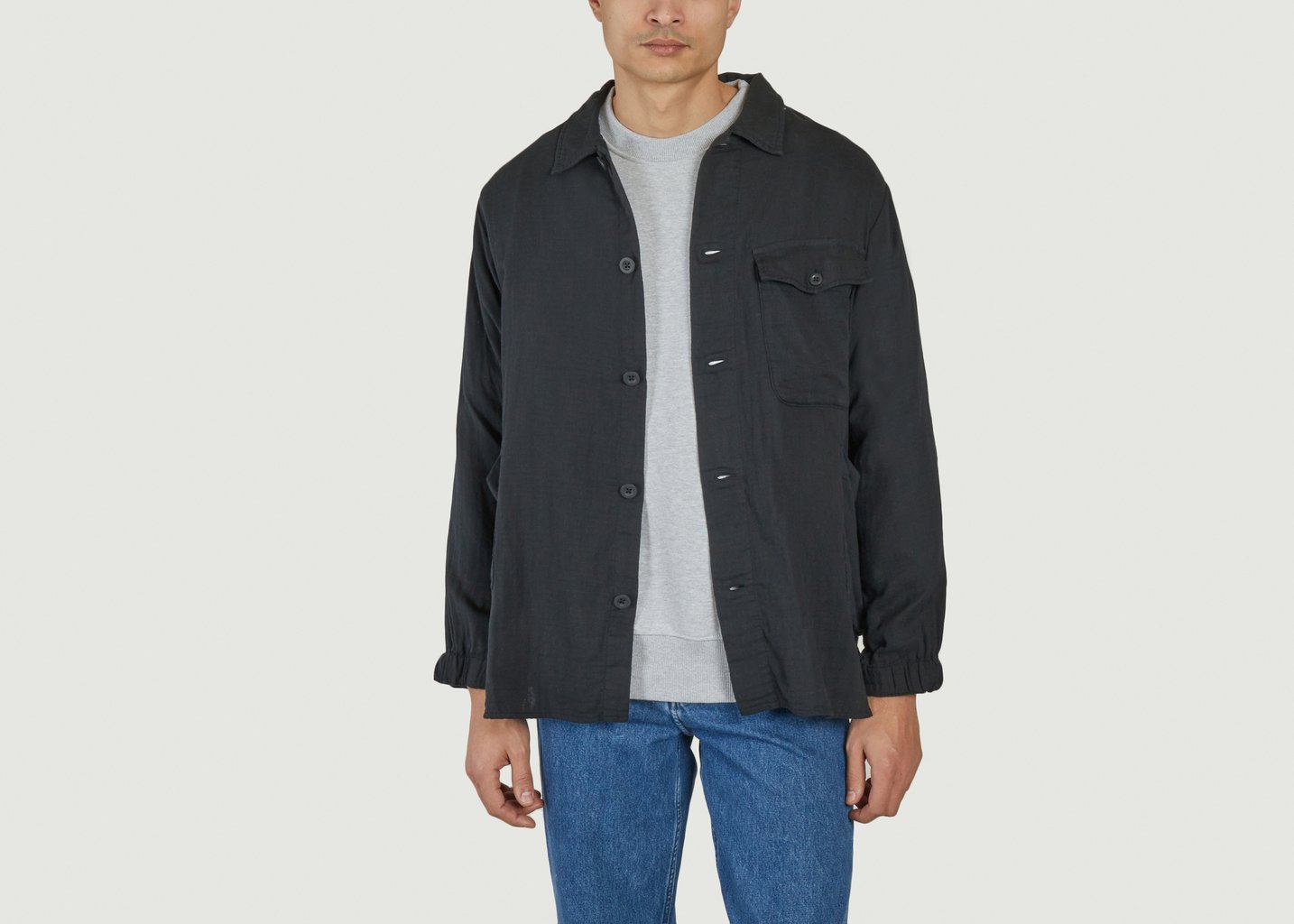 l'exception Surchemise loose en coton FDU Noir Japan Blue Jeans