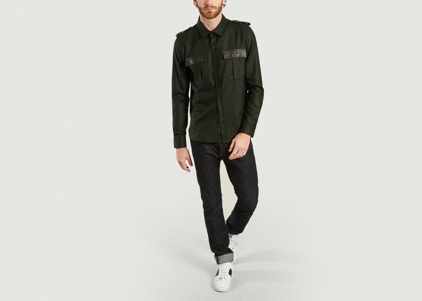 L'exception Surchemise Militaire Vert Foncé M.X Maxime Simoëns