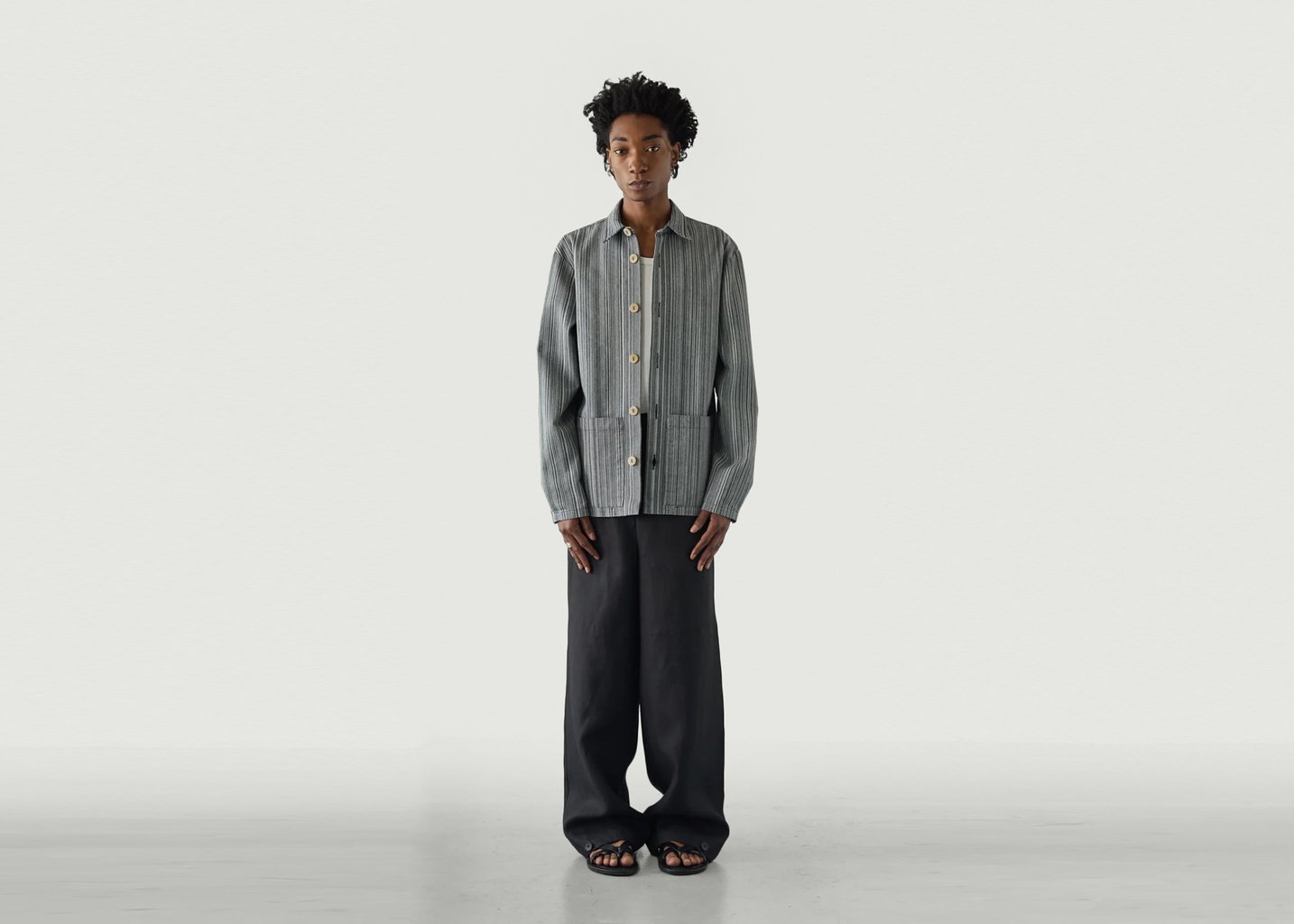 l'exception Surchemise Oak en coton à rayures Blanc Walkers Appeal