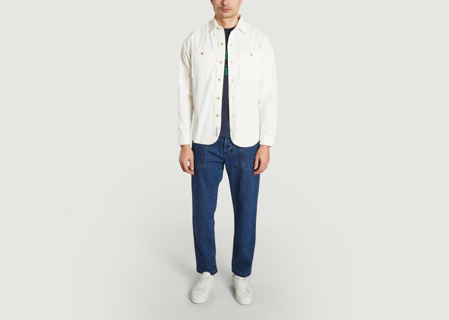 L'exception SURCHEMISE TWILL Ecru Cuisse De Grenouille