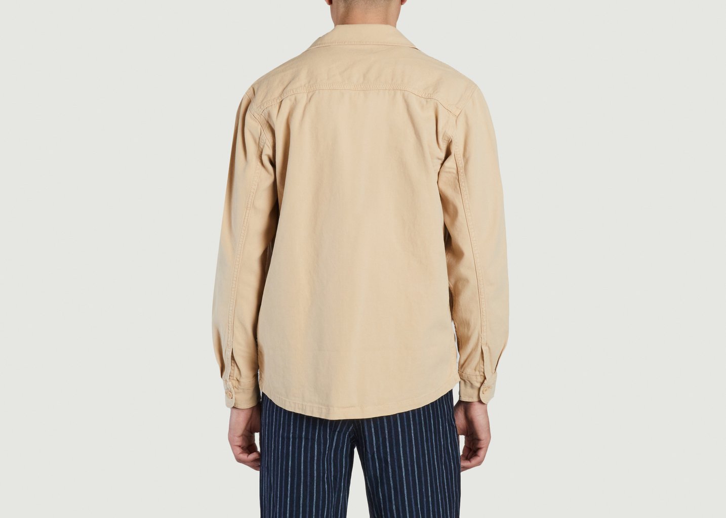 L'exception Surchemise Unie En Coton Bio Beige Knowledge Cotton Apparel