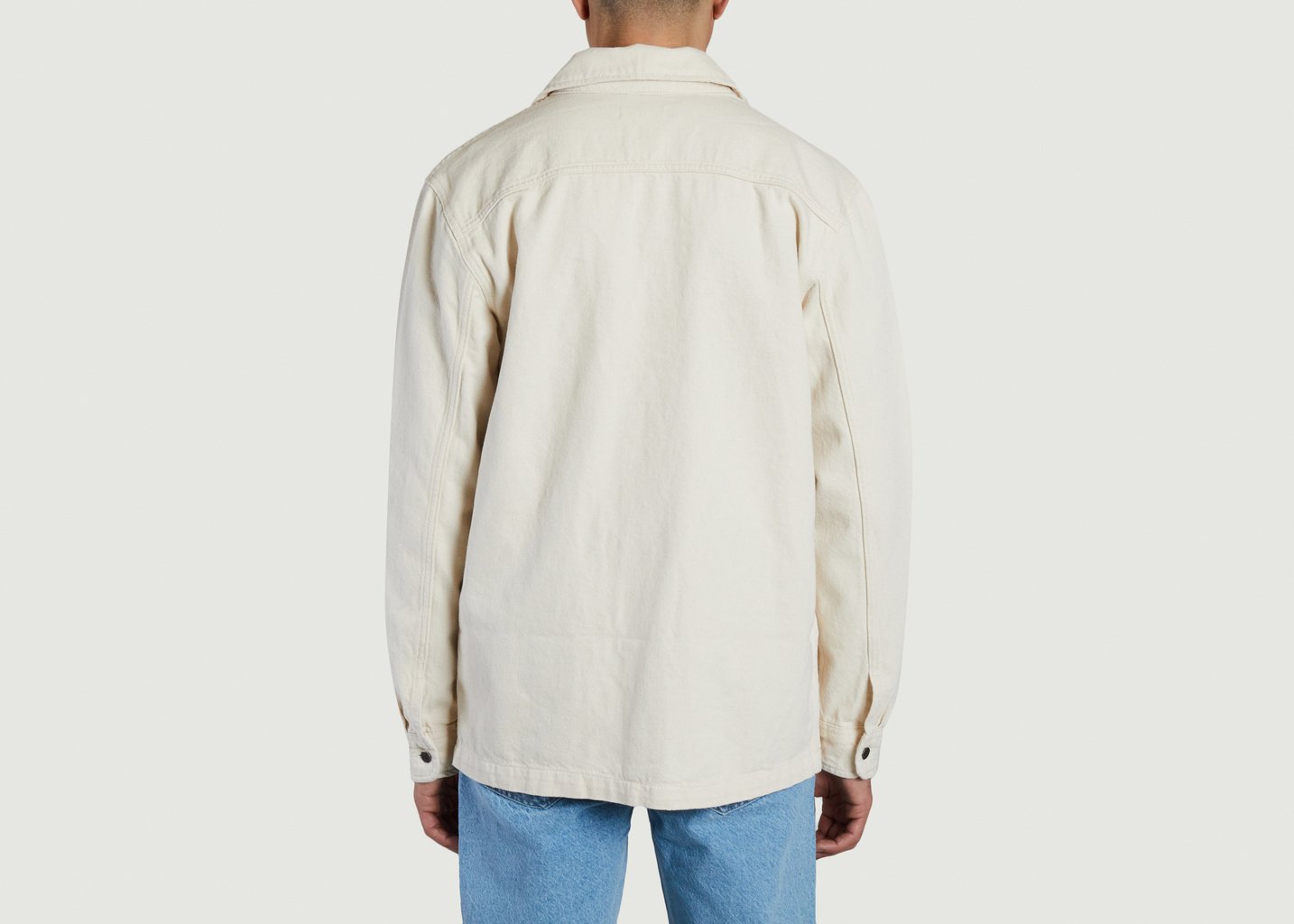 L'exception Surchemise Unie En Coton Bio Ecru Knowledge Cotton Apparel