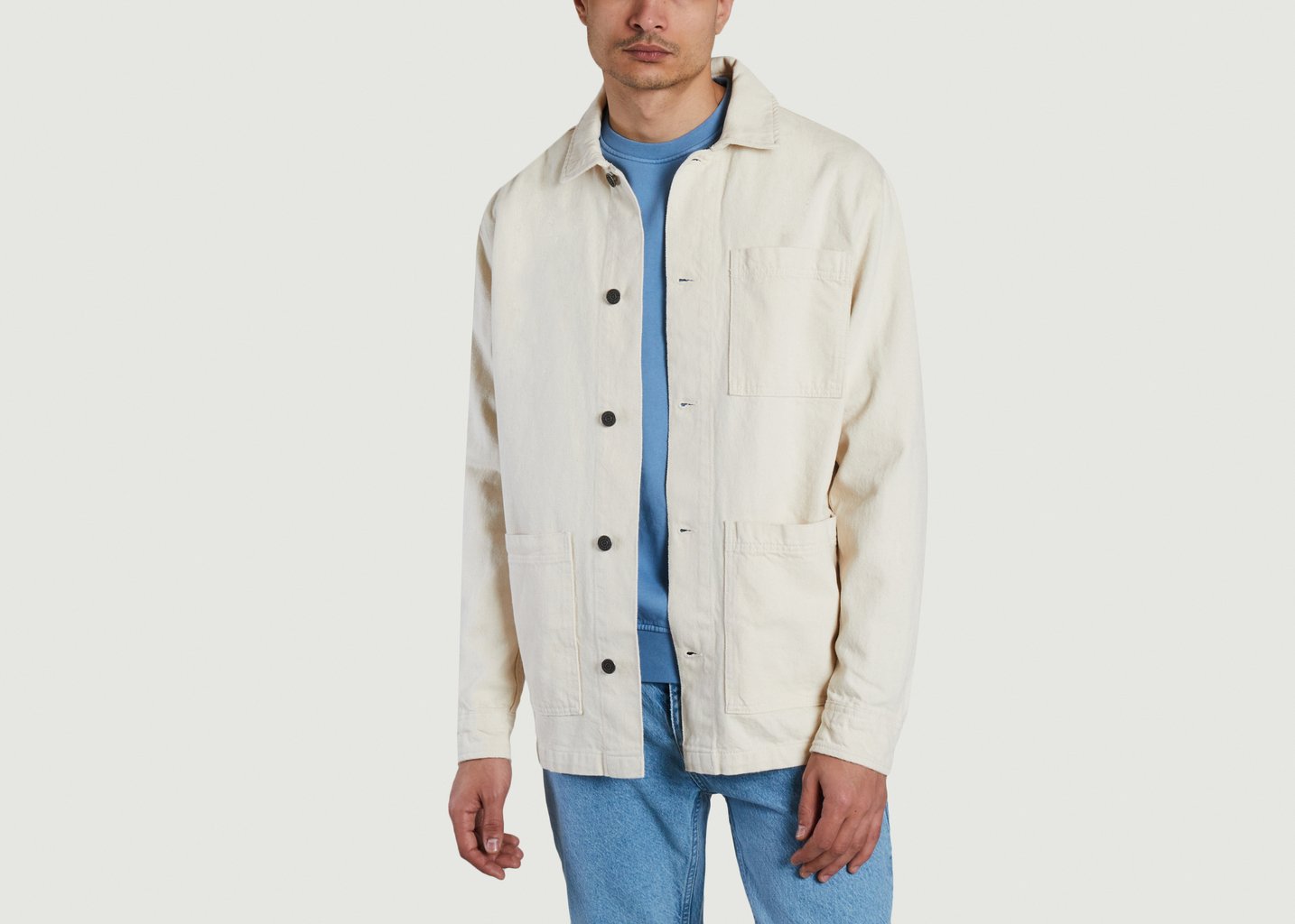 l'exception Surchemise unie en coton bio Ecru Knowledge Cotton Apparel
