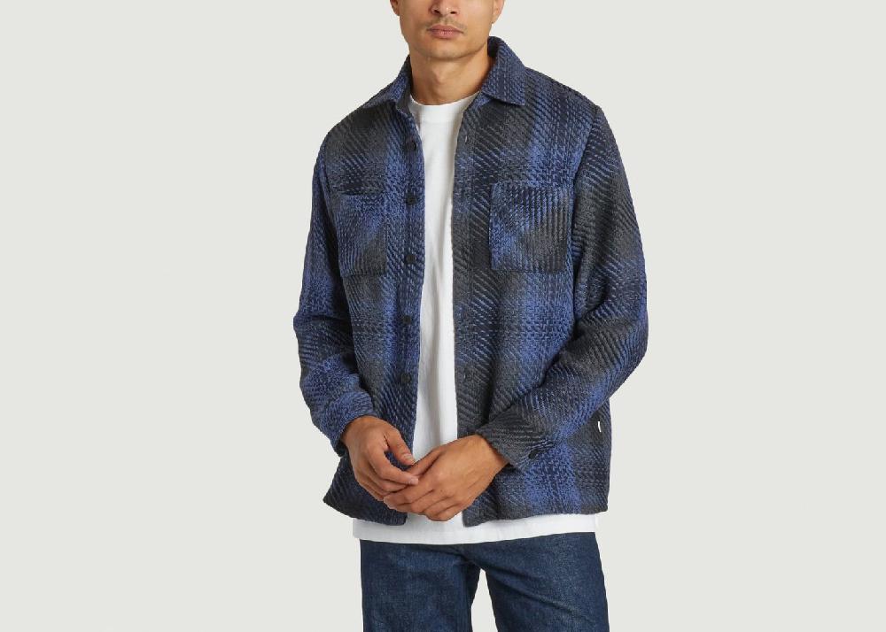 L'exception Surchemise Whiting Bleu Marine Wax London