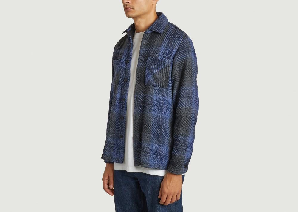 L'exception Surchemise Whiting Bleu Marine Wax London