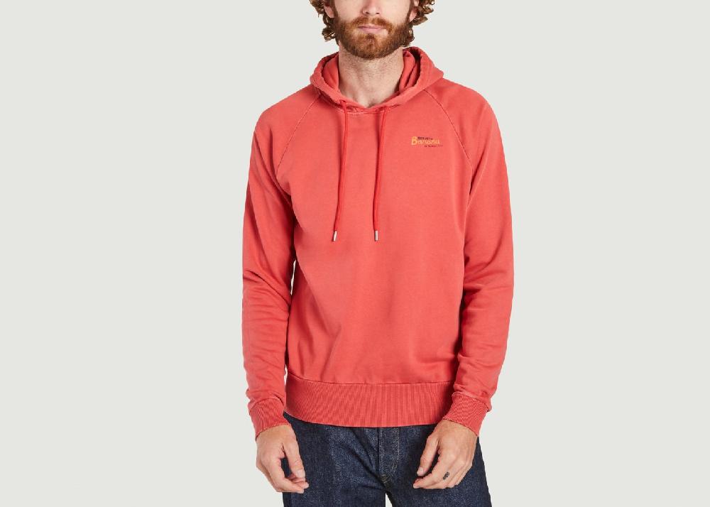 l'exception Sweat à capuche Marcien Rouge Cuisse de Grenouille