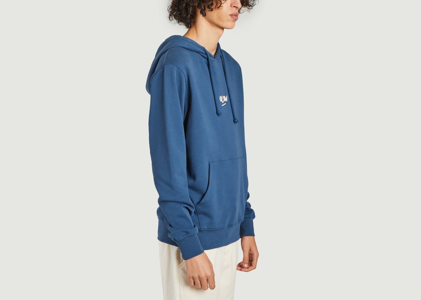 L'exception Sweat à Capuche Selfie En Coton Bio Bleu Olow Paris