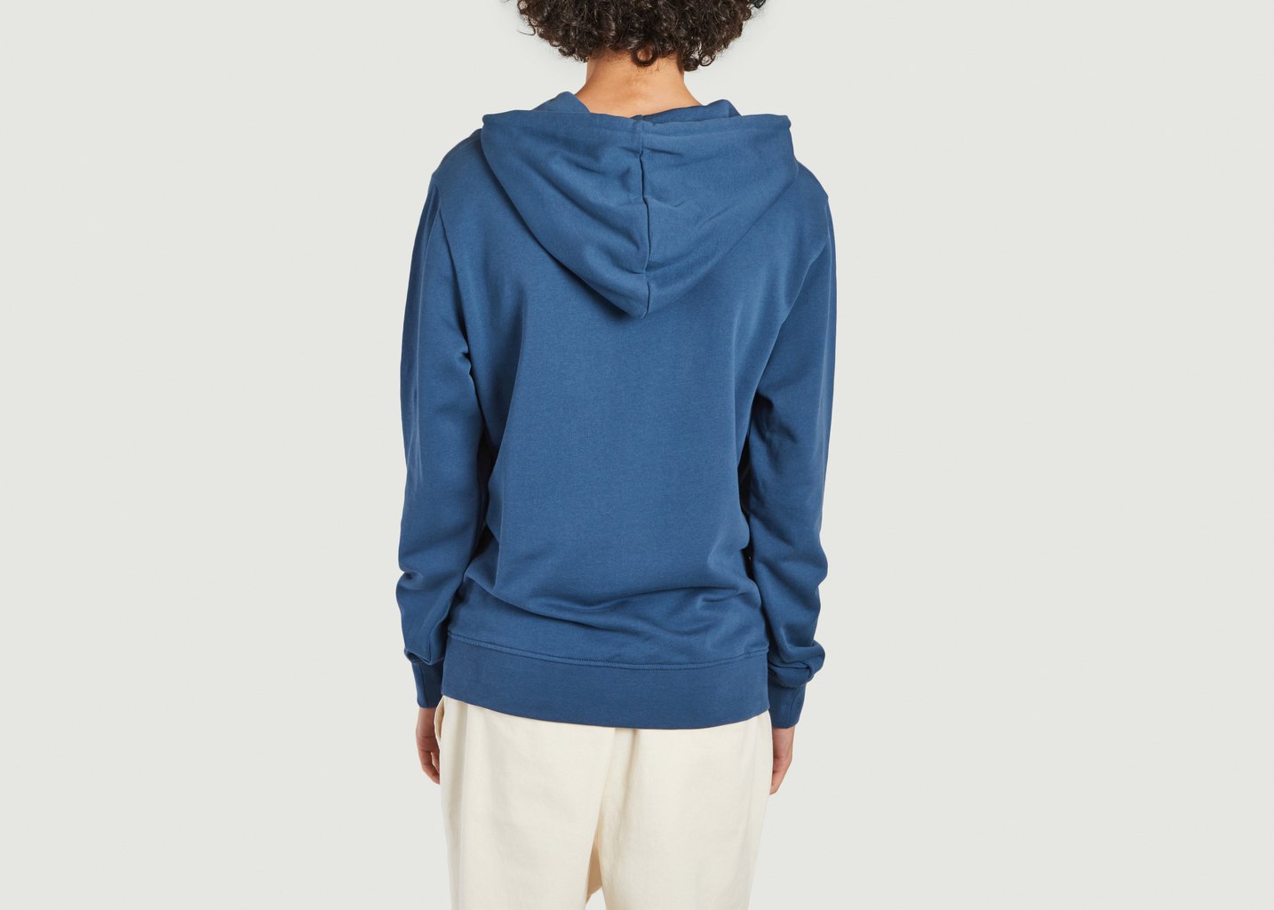 L'exception Sweat à Capuche Selfie En Coton Bio Bleu Olow Paris