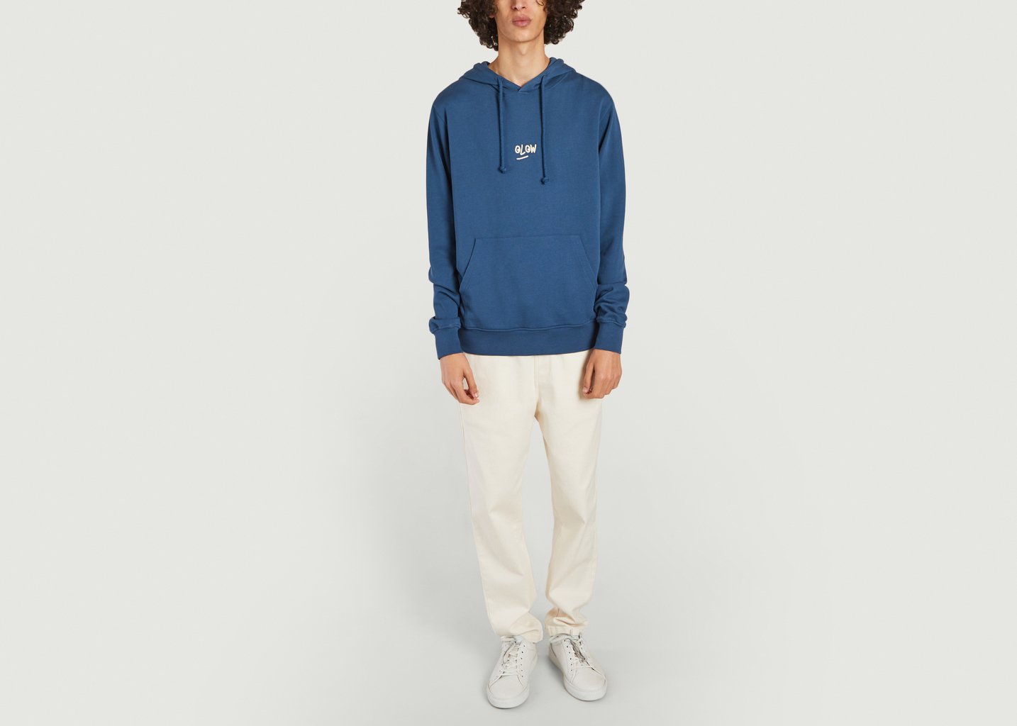 L'exception Sweat à Capuche Selfie En Coton Bio Bleu Olow Paris