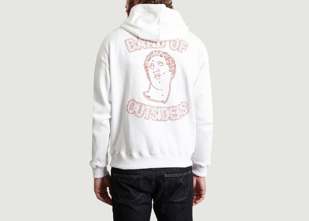 L'exception Sweat Band Statue à Capuche Blanc Band Of Outsiders