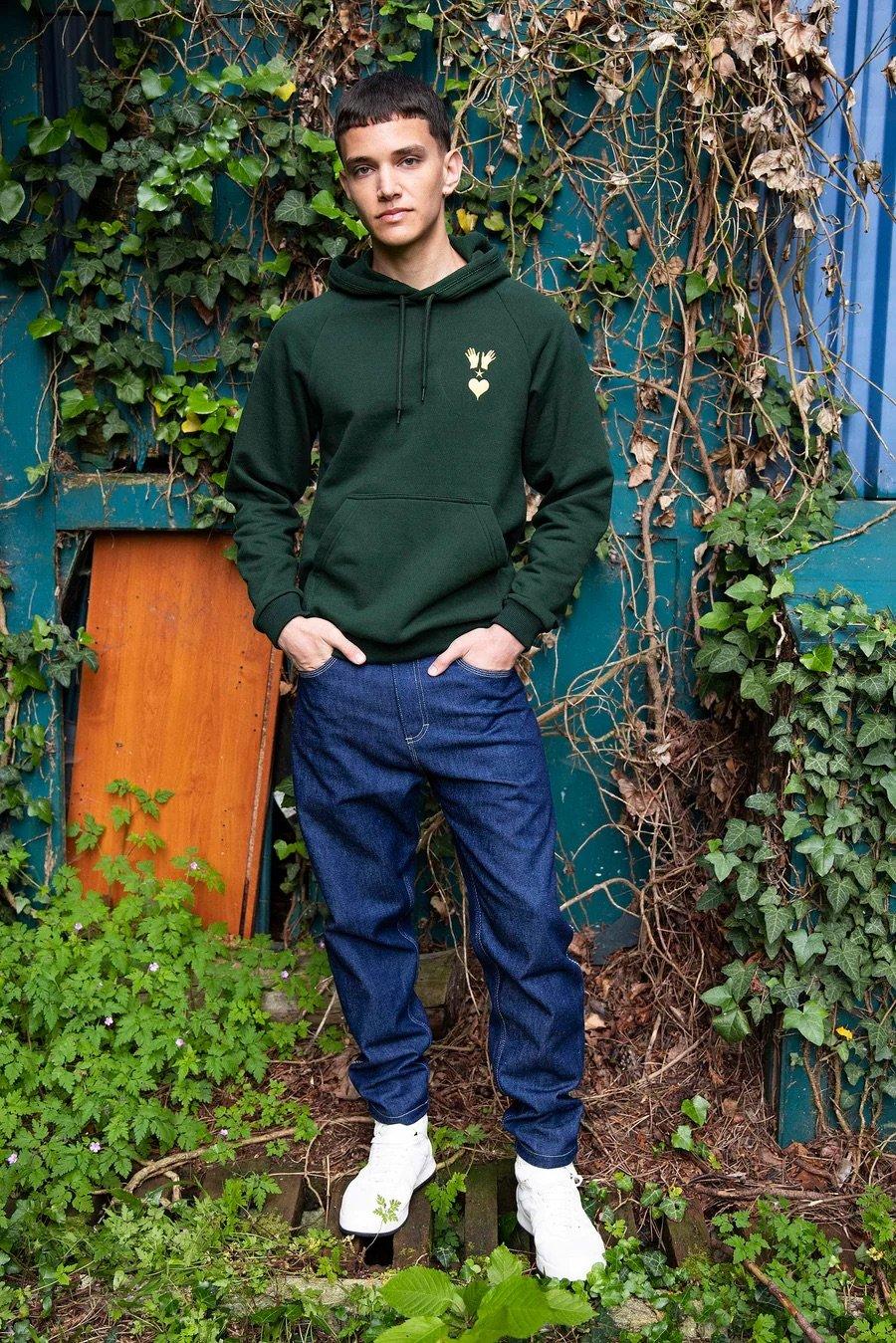 L'exception Sweat Capuche Poche Kangourou Vert Sapin Misericordia