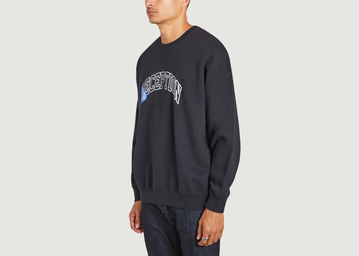 L'exception Sweat Club Sweat Deception Bleu Marine Reception Clothing