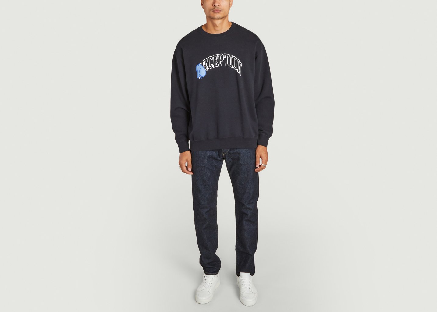 L'exception Sweat Club Sweat Deception Bleu Marine Reception Clothing