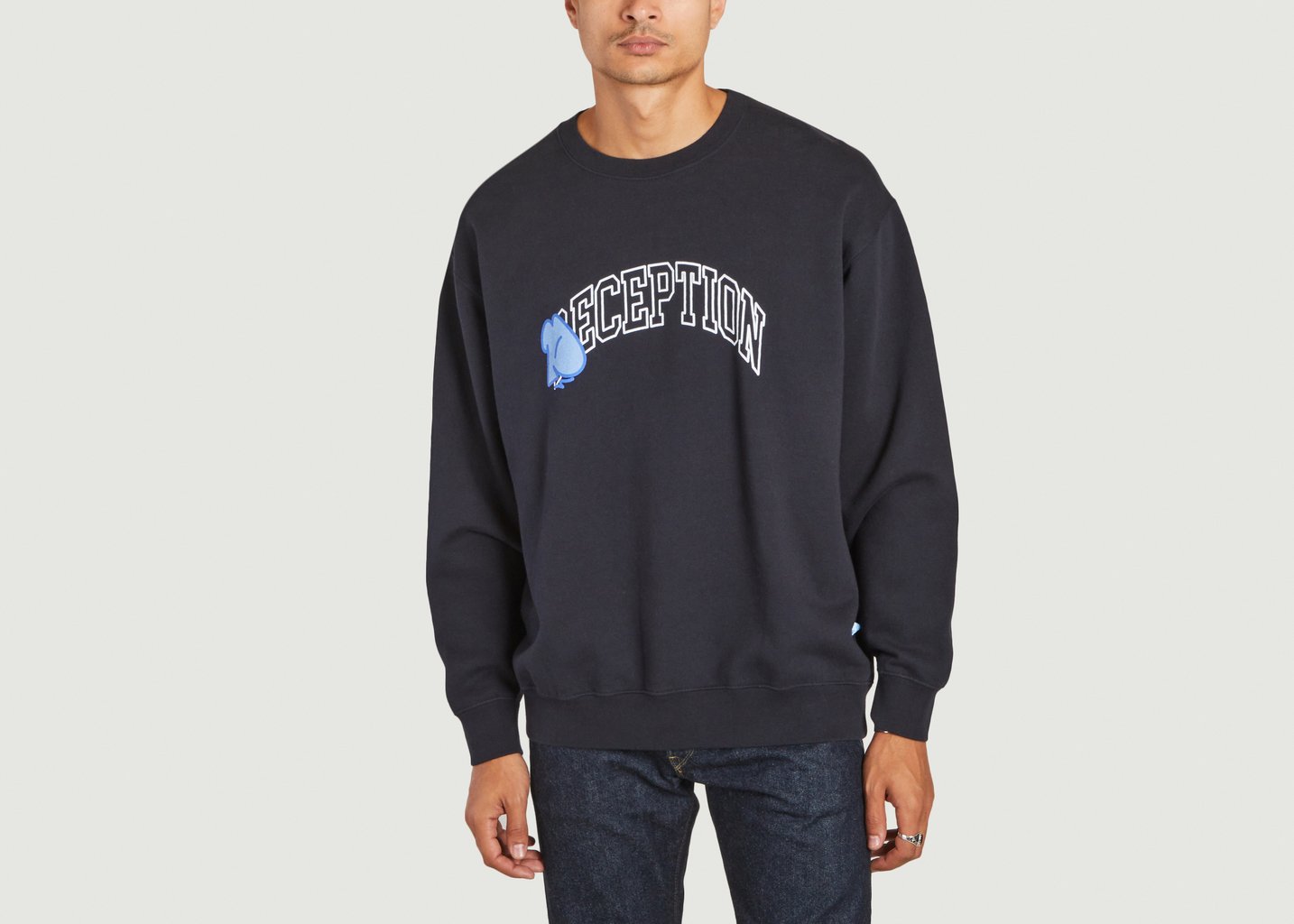 l'exception Sweat Club Sweat Deception Bleu Marine Reception Clothing