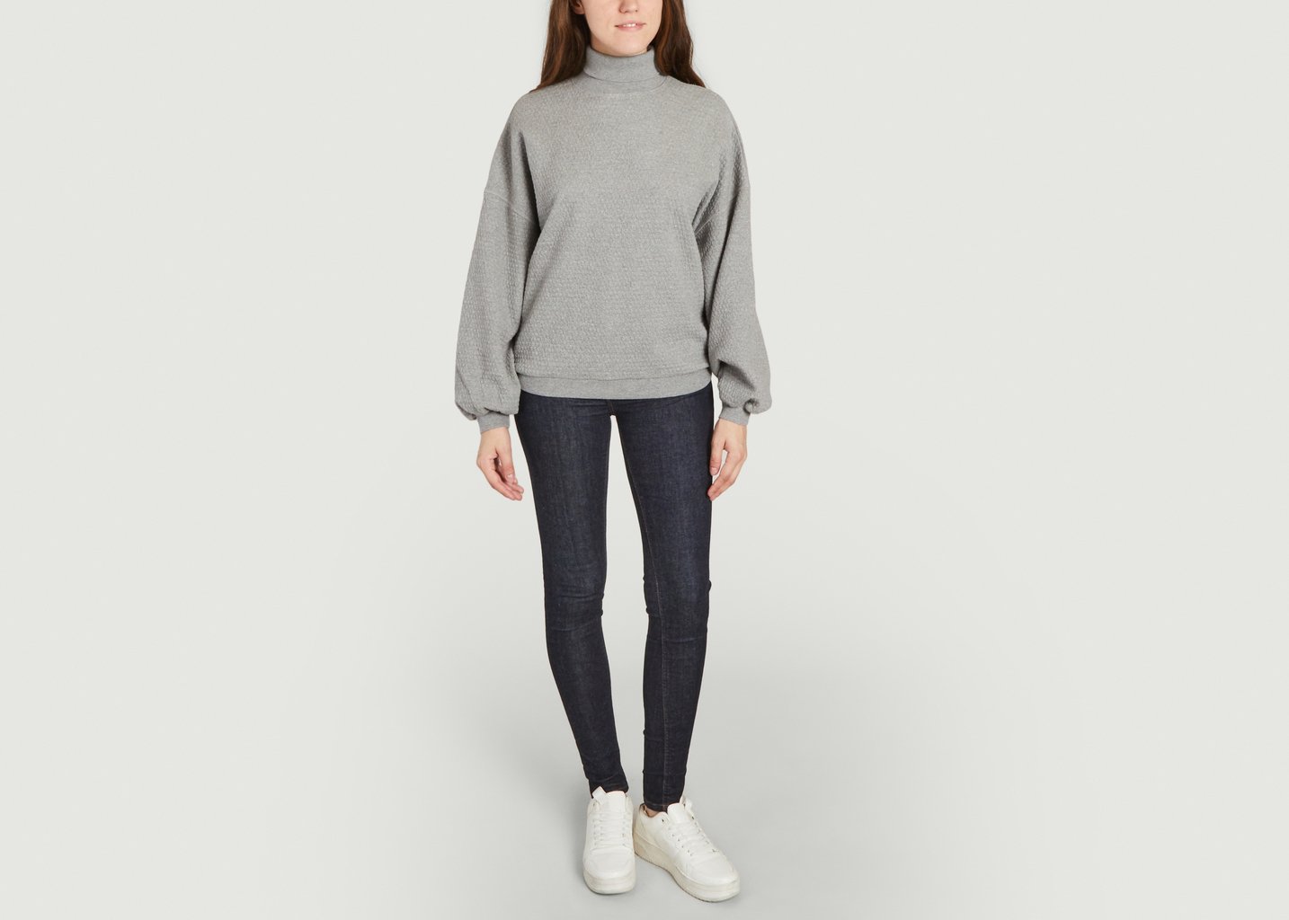 L'exception Sweat Col Montant Ellan Gris American Vintage