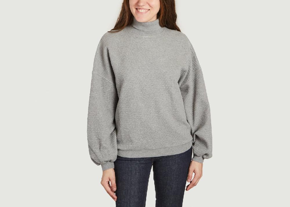 l'exception Sweat col montant Ellan Gris American Vintage