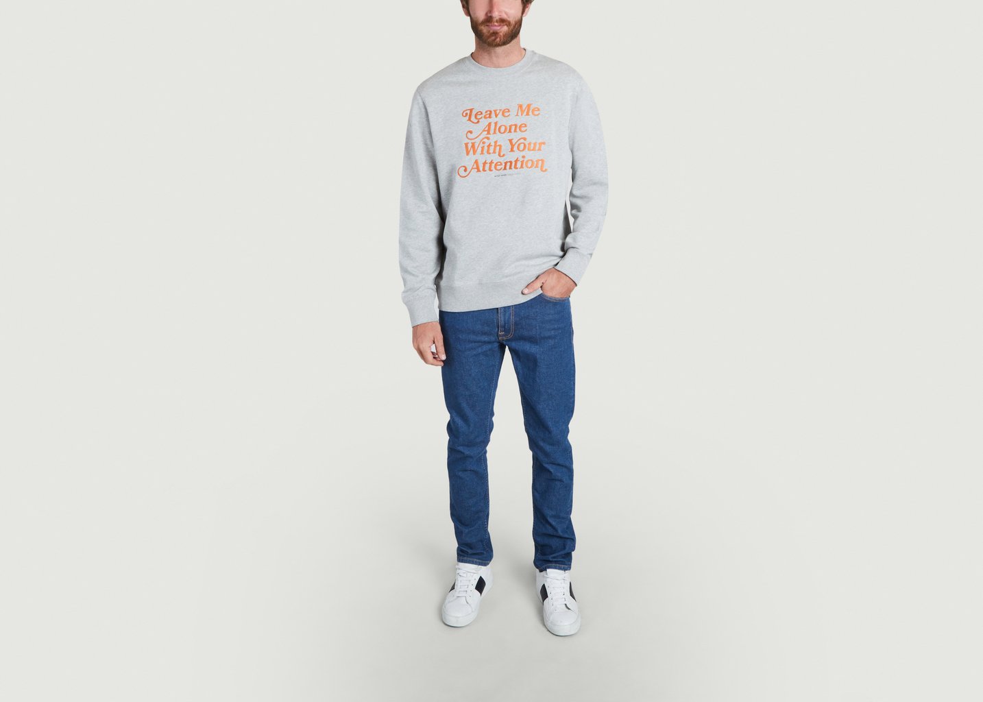 L'exception Sweat Hugh Leave Me Alone Gris Wood Wood