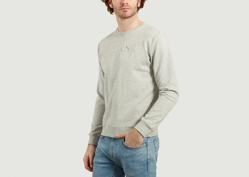 L'exception Sweat Logotypé Vagn Gris Norse Projects