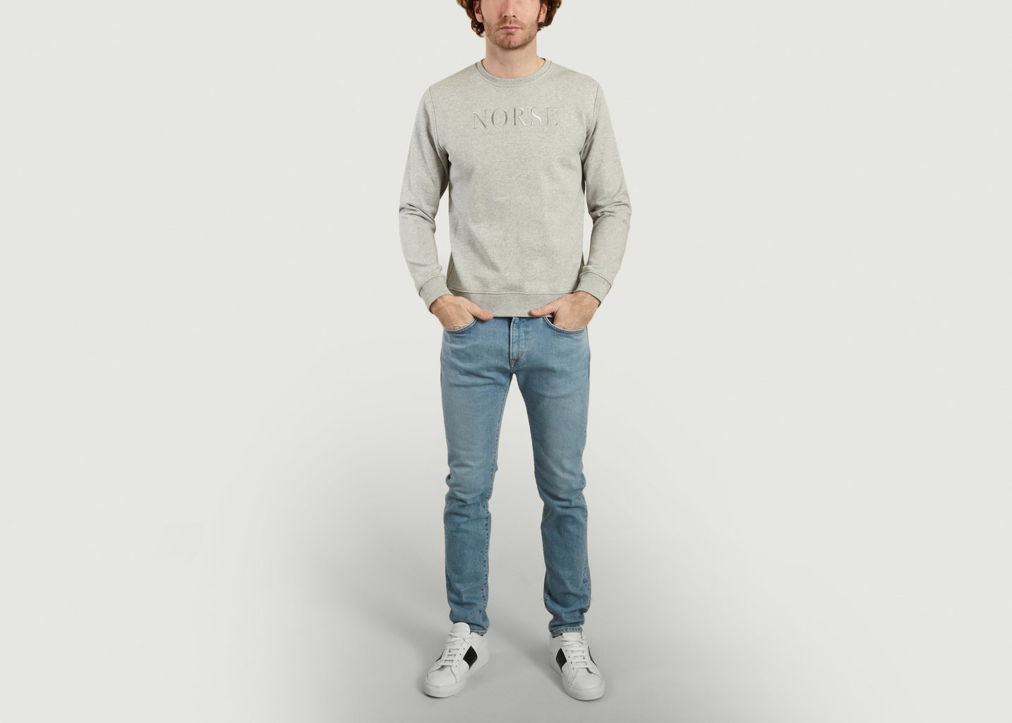 L'exception Sweat Logotypé Vagn Gris Norse Projects