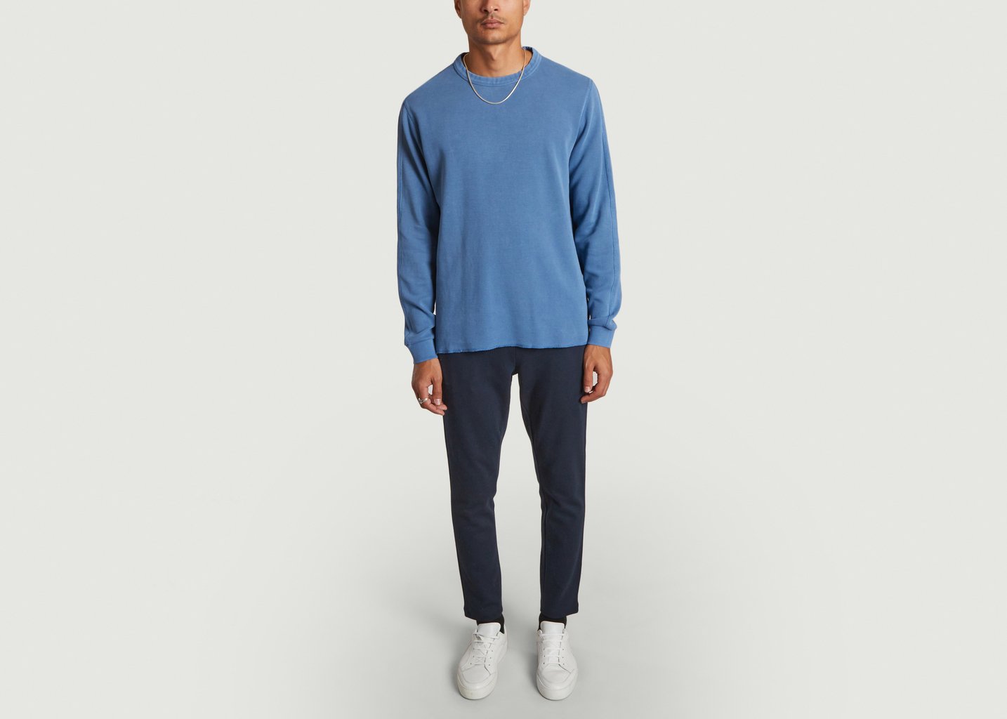 L'exception Sweat Nuance By Nature Bleu Clair Knowledge Cotton Apparel