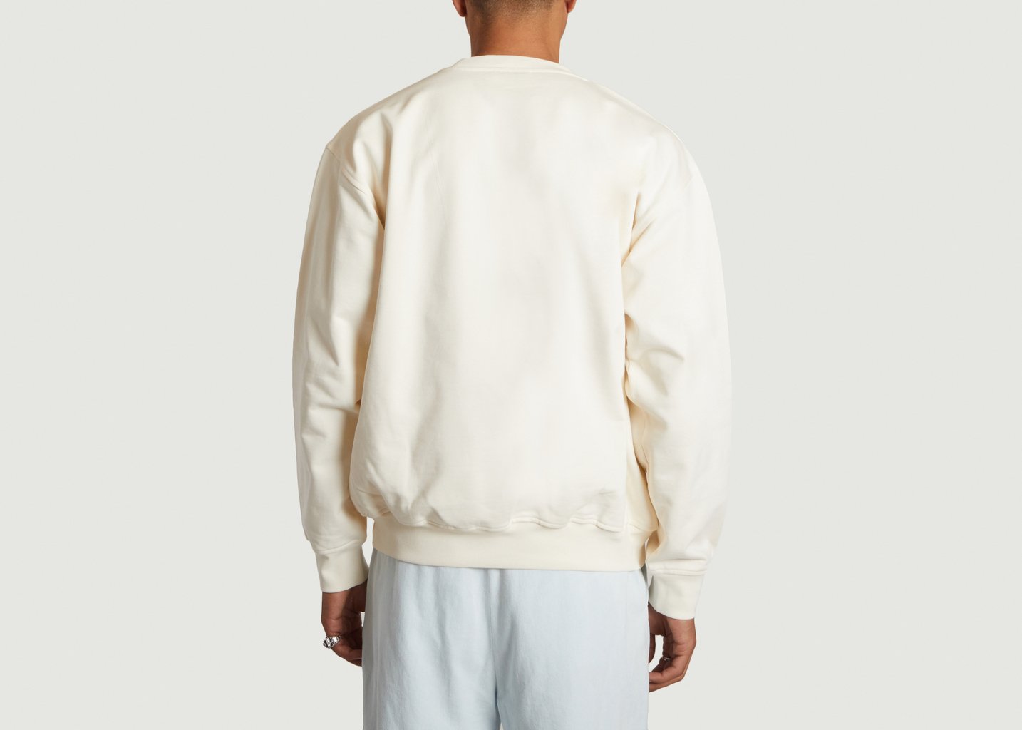 L'exception Sweat Ras Du Cou Imprimé En Coton Organique Ivoire Closed
