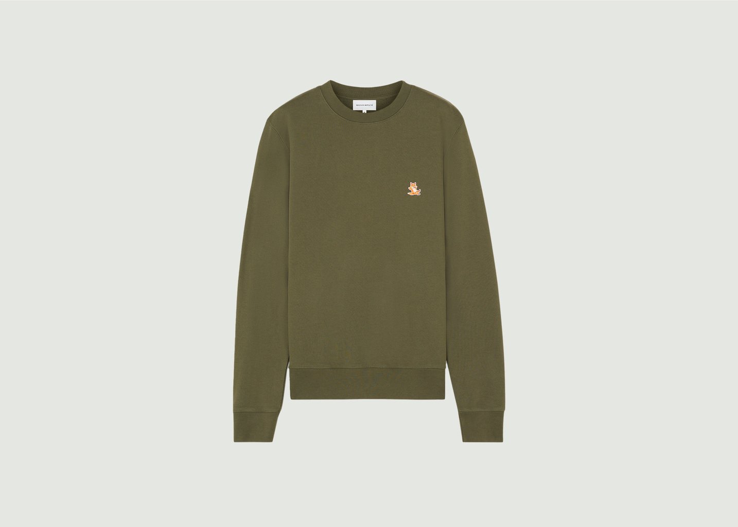 l'exception Sweat Regular Patch Chillax Olive Maison Kitsuné