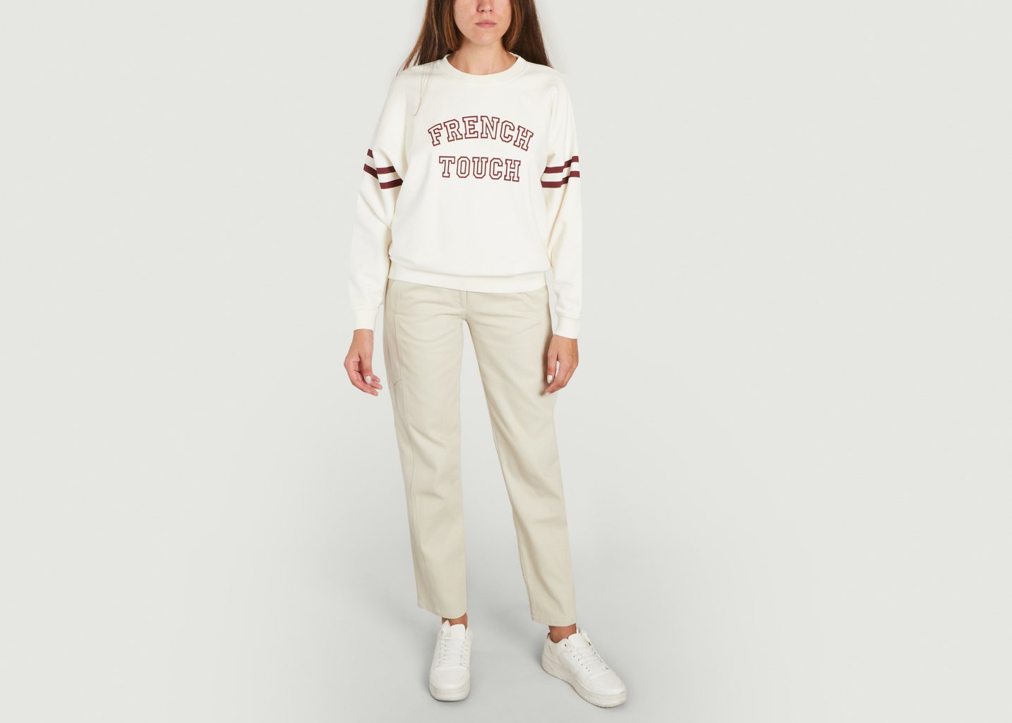 L'exception Sweat Shirt En Molleton Premium French Touch Crème French Disorder