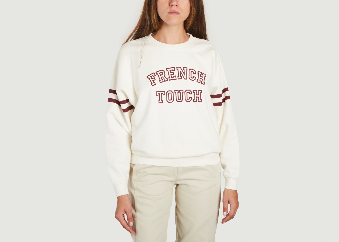 l'exception Sweat shirt en molleton premium French Touch Crème French Disorder