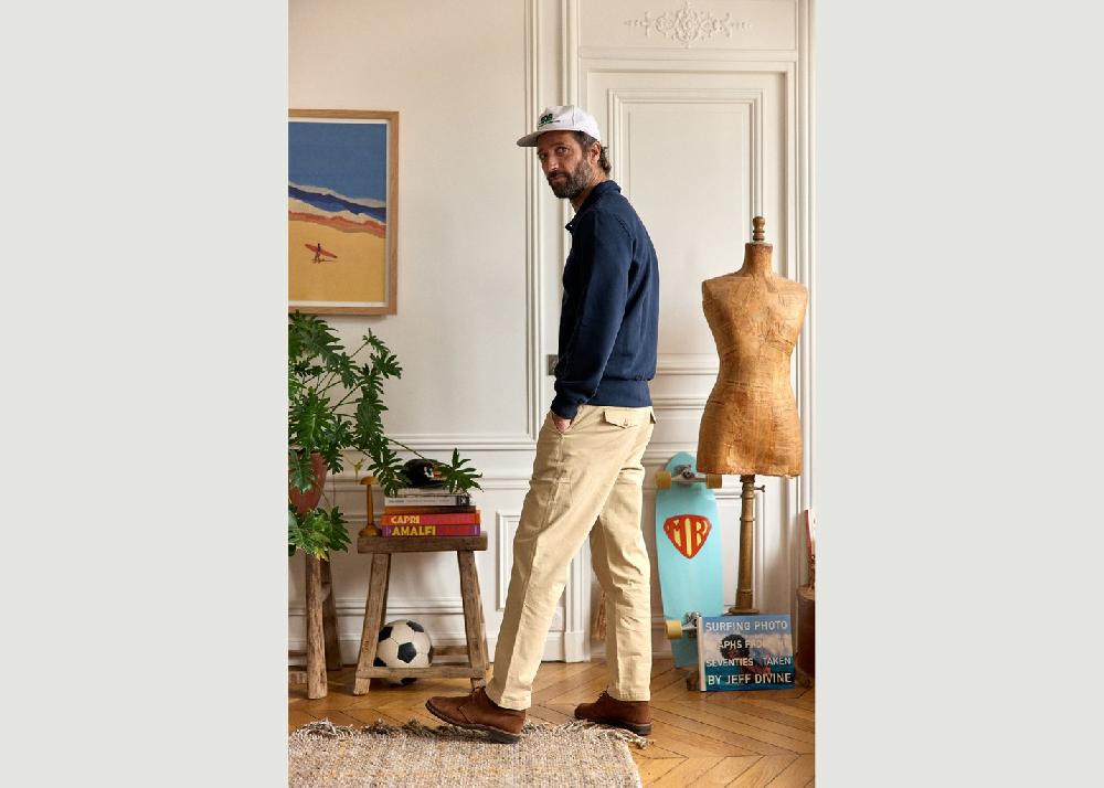 L'exception Sweat Shirt Polo Surf Club Bleu Marine Cuisse De Grenouille