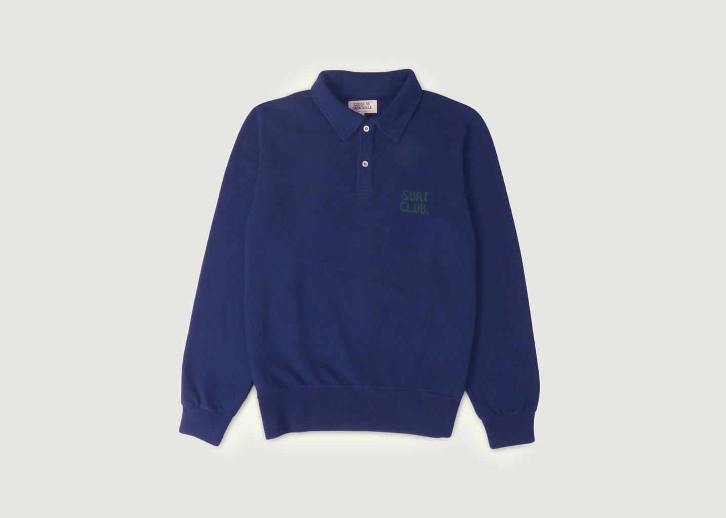 l'exception Sweat Shirt Polo Surf Club Bleu Marine Cuisse de Grenouille