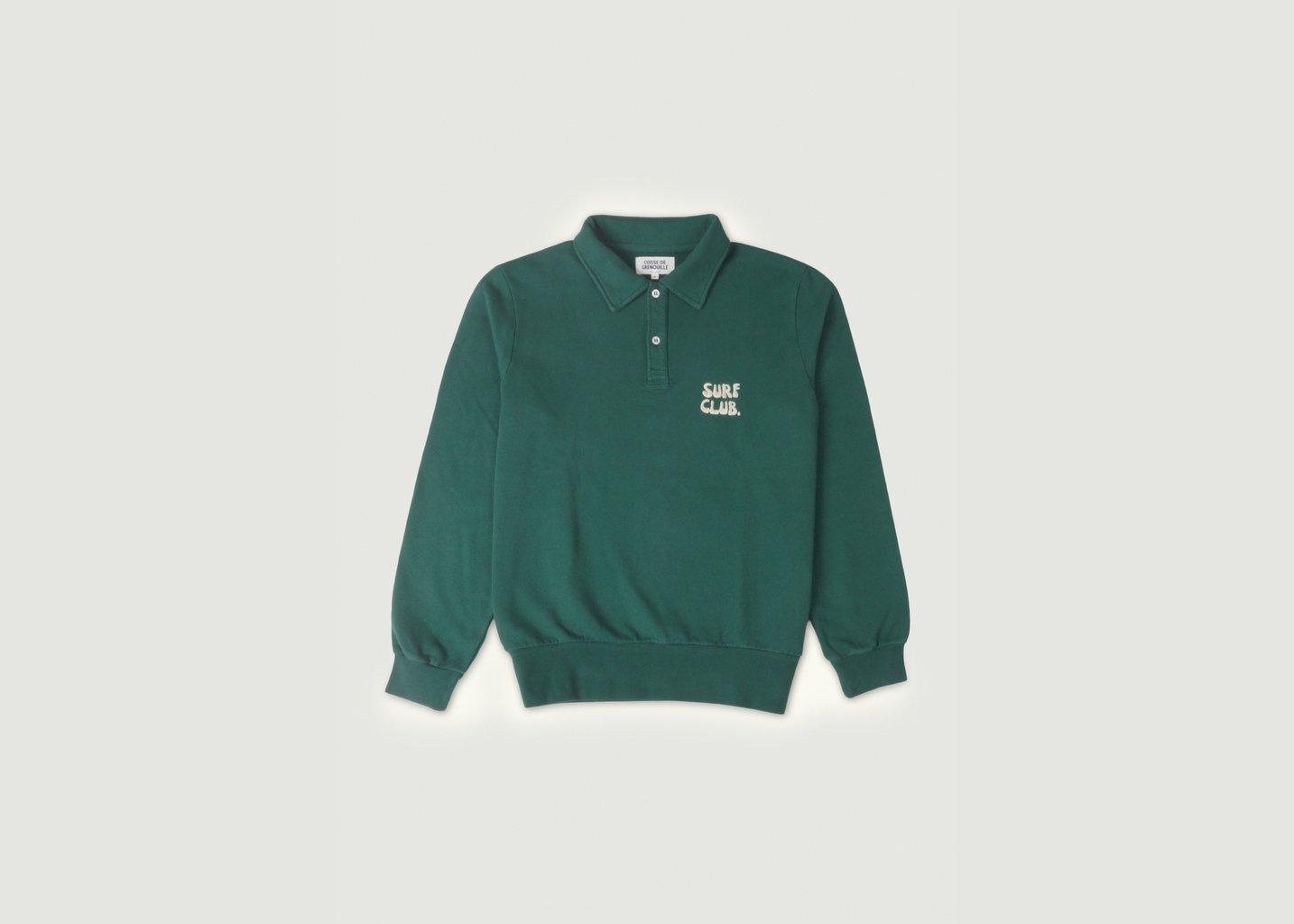 l'exception Sweat Shirt Polo Surf Club Vert Sapin Cuisse de Grenouille