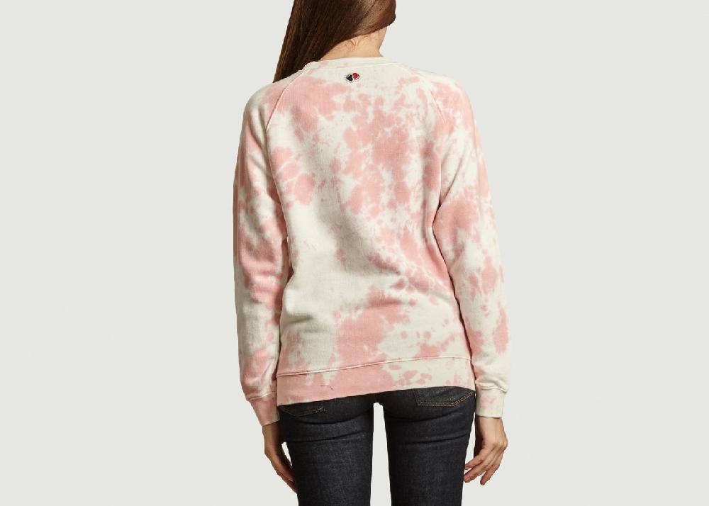 L'exception Sweat Tie And Dye à Lettrage Sentimental Rose Pâle La Petite Française