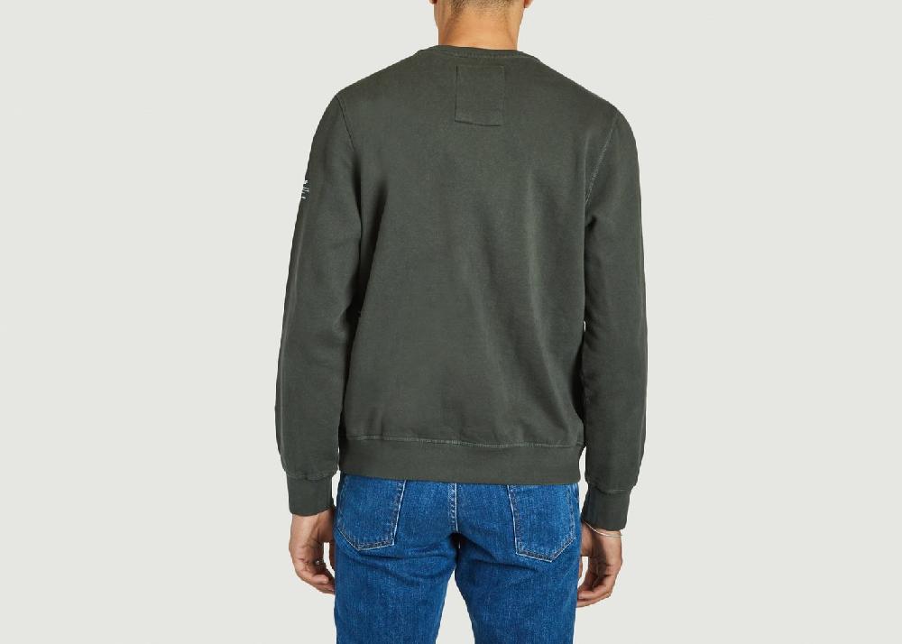 L'exception Sweatshirt à Lettrage Bardero Khaki Ecoalf