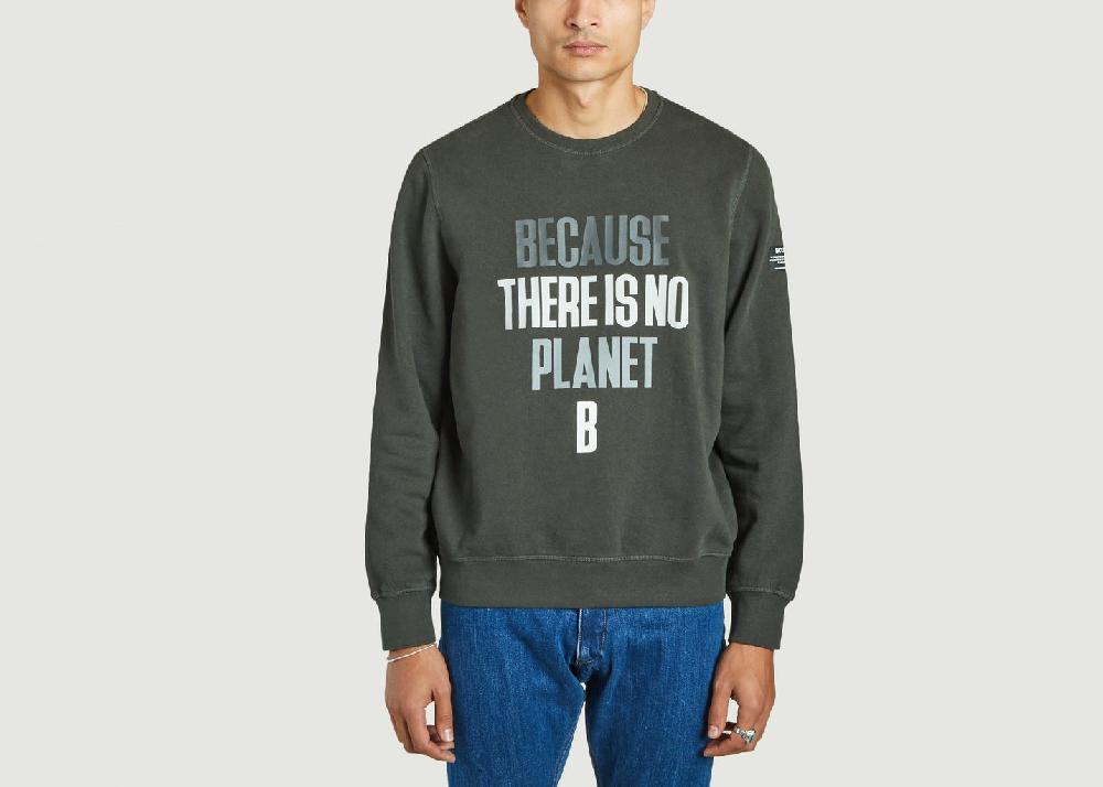 l'exception Sweatshirt à lettrage Bardero Khaki Ecoalf