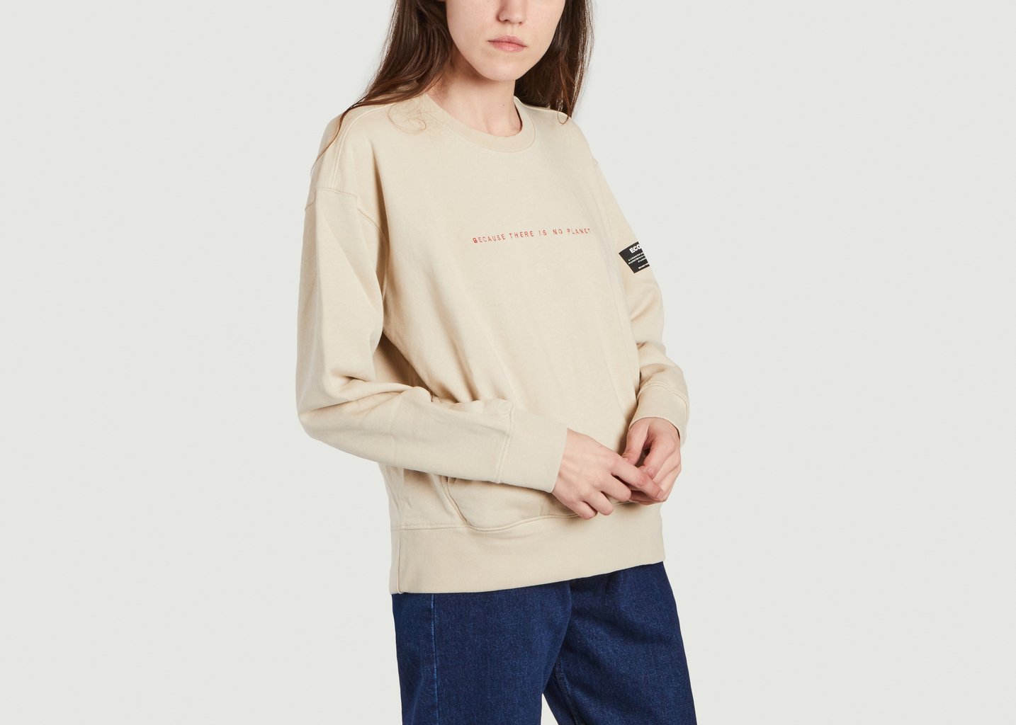 L'exception Sweatshirt à Lettrage Bolonia Beige Ecoalf
