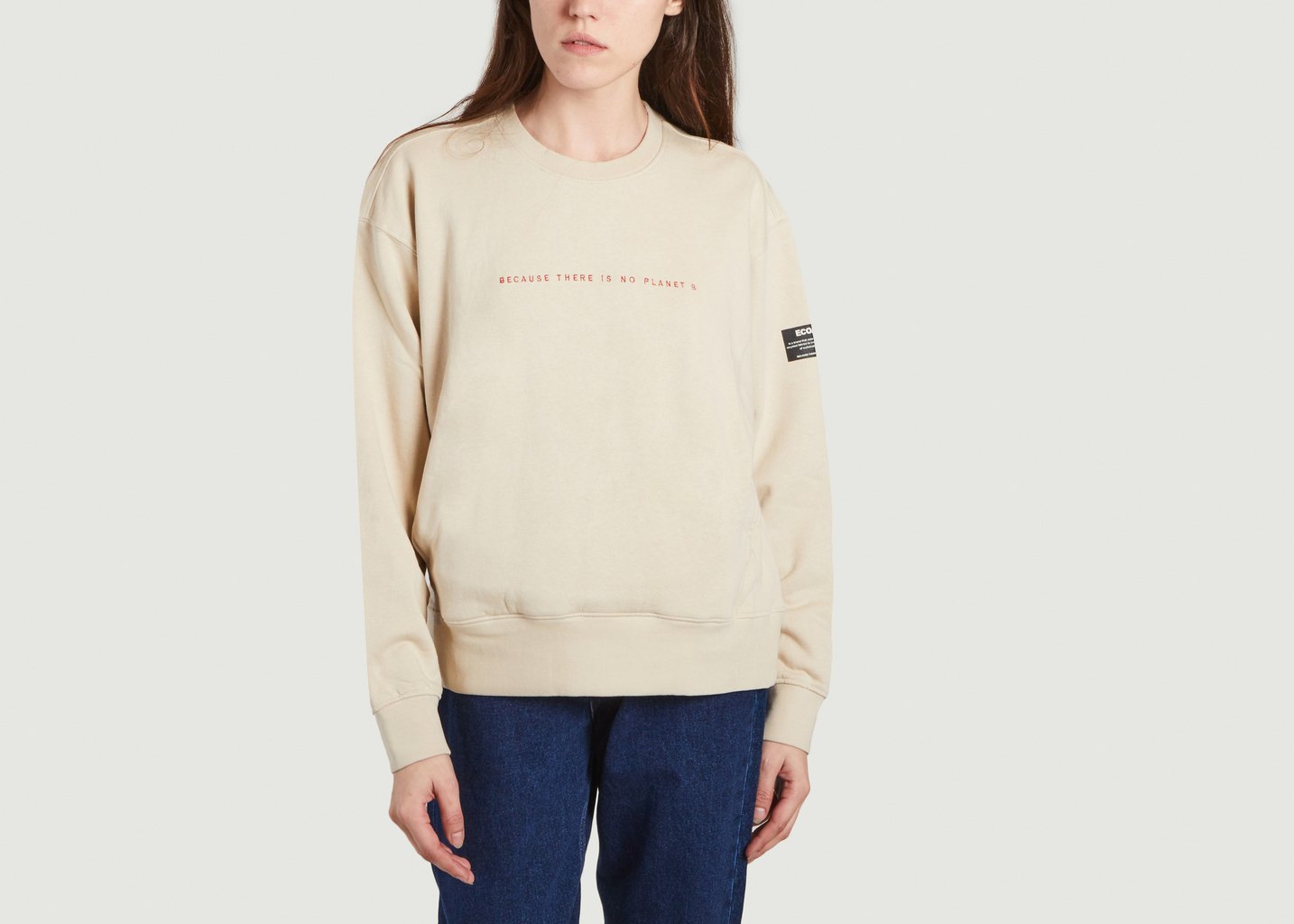 l'exception Sweatshirt à lettrage Bolonia Beige Ecoalf