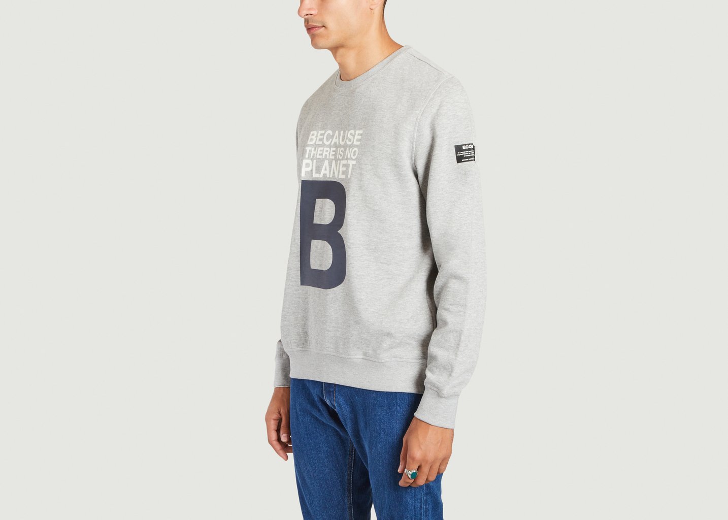 L'exception Sweatshirt à Lettrage Great B Gris Ecoalf