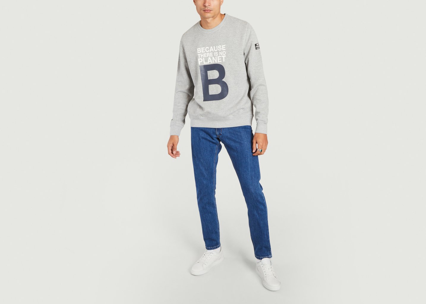 L'exception Sweatshirt à Lettrage Great B Gris Ecoalf