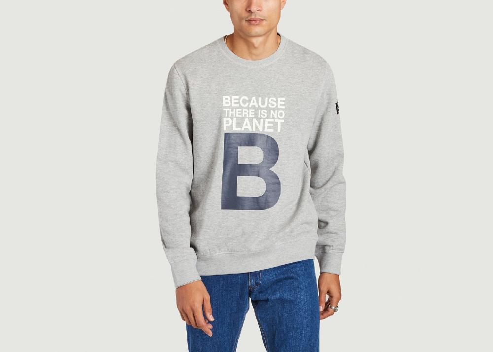 l'exception Sweatshirt à lettrage Great B Gris Ecoalf