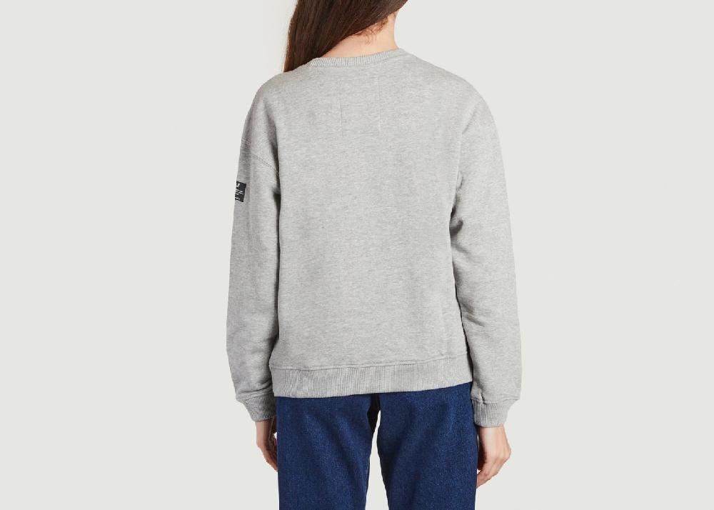 L'exception Sweatshirt à Lettrage Llanes Because Gris Ecoalf