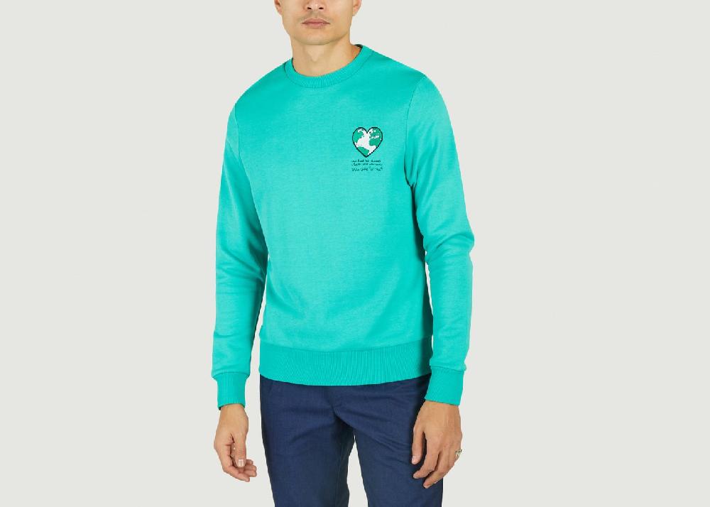 l'exception Sweatshirt Blue Earth Vert JagVi Rive Gauche