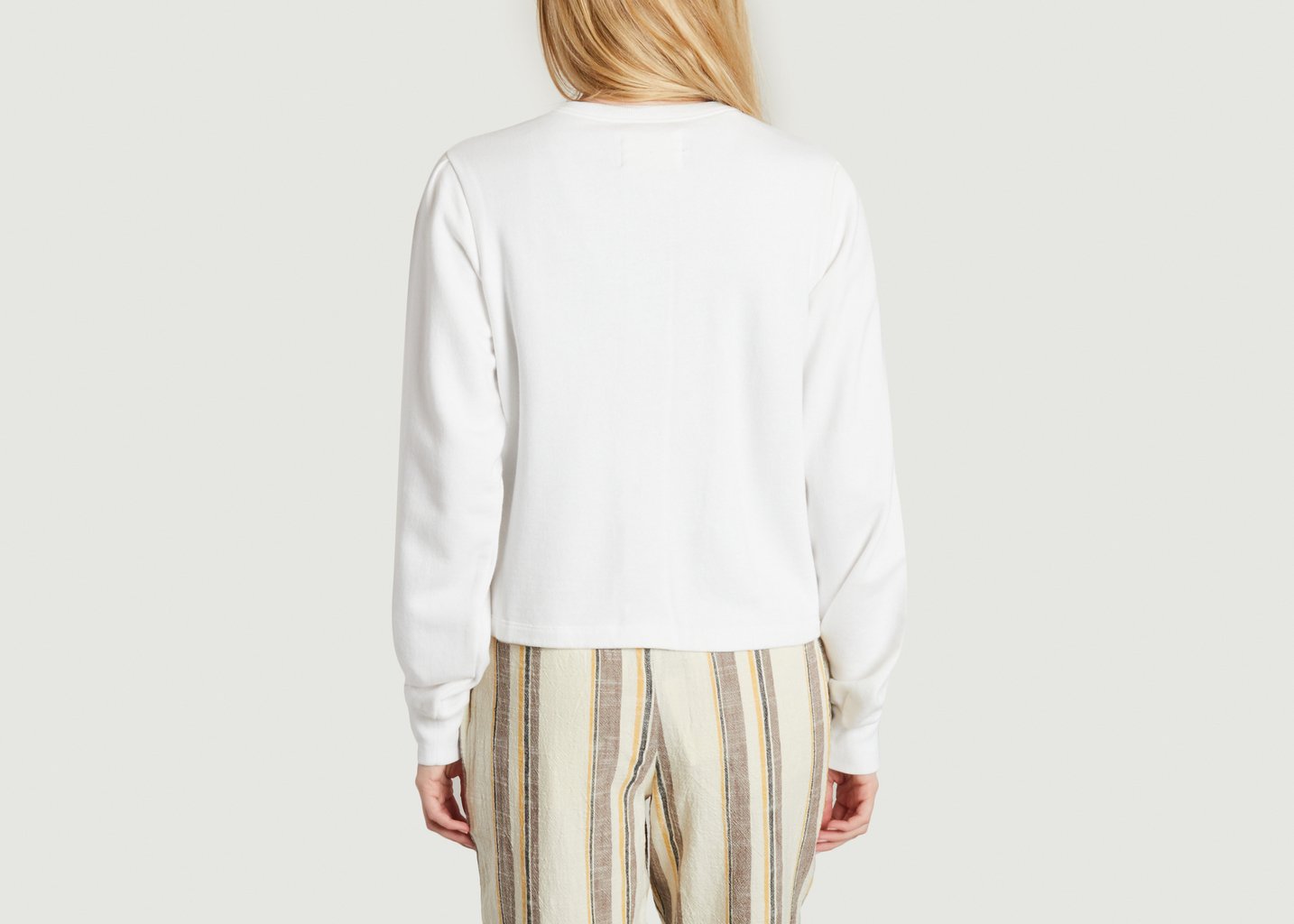 L'exception Sweatshirt Boutonné Sensas Plainy Blanc Leon & Harper
