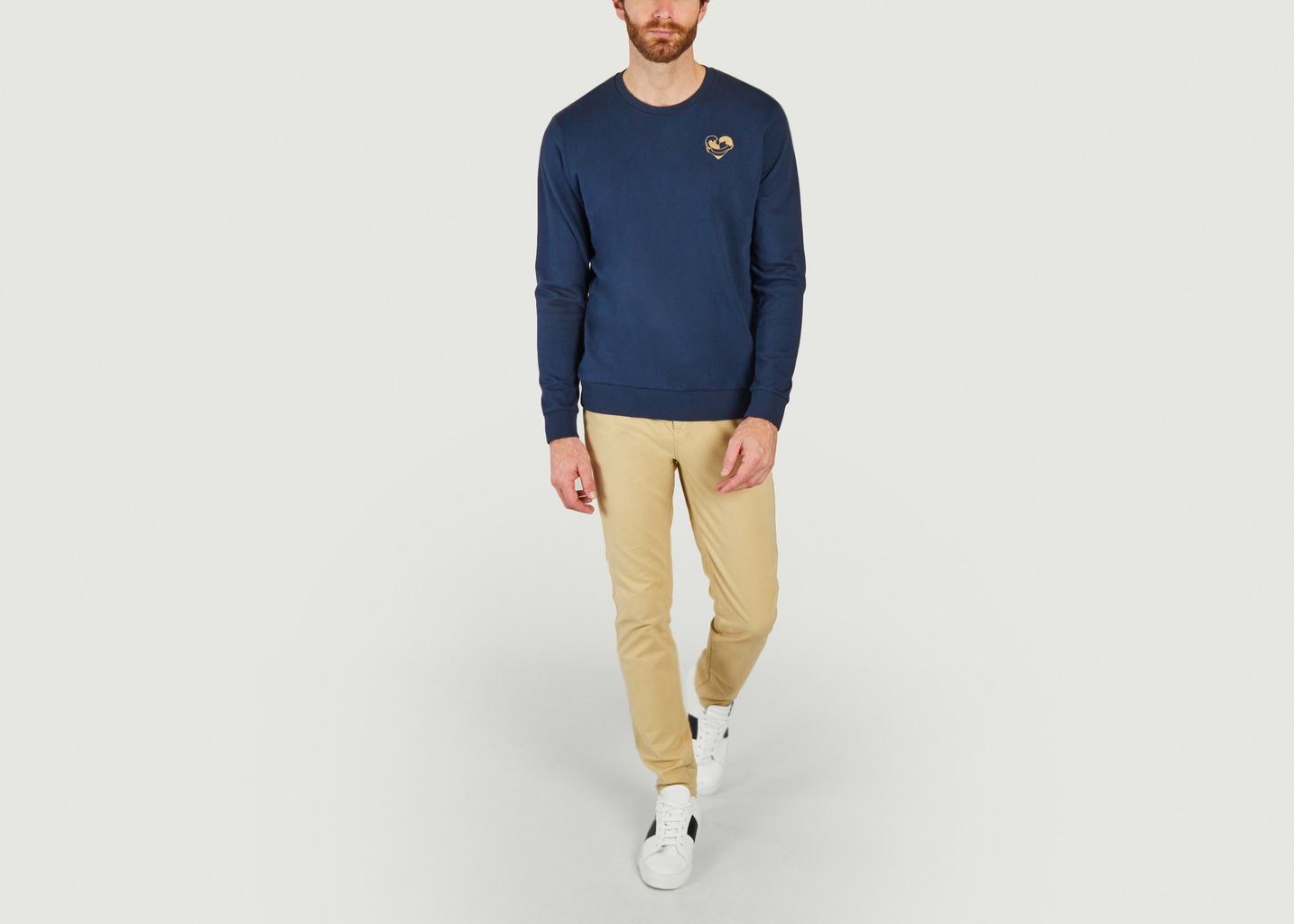 L'exception Sweatshirt Coeur Océan Bleu Marine Cuisse De Grenouille