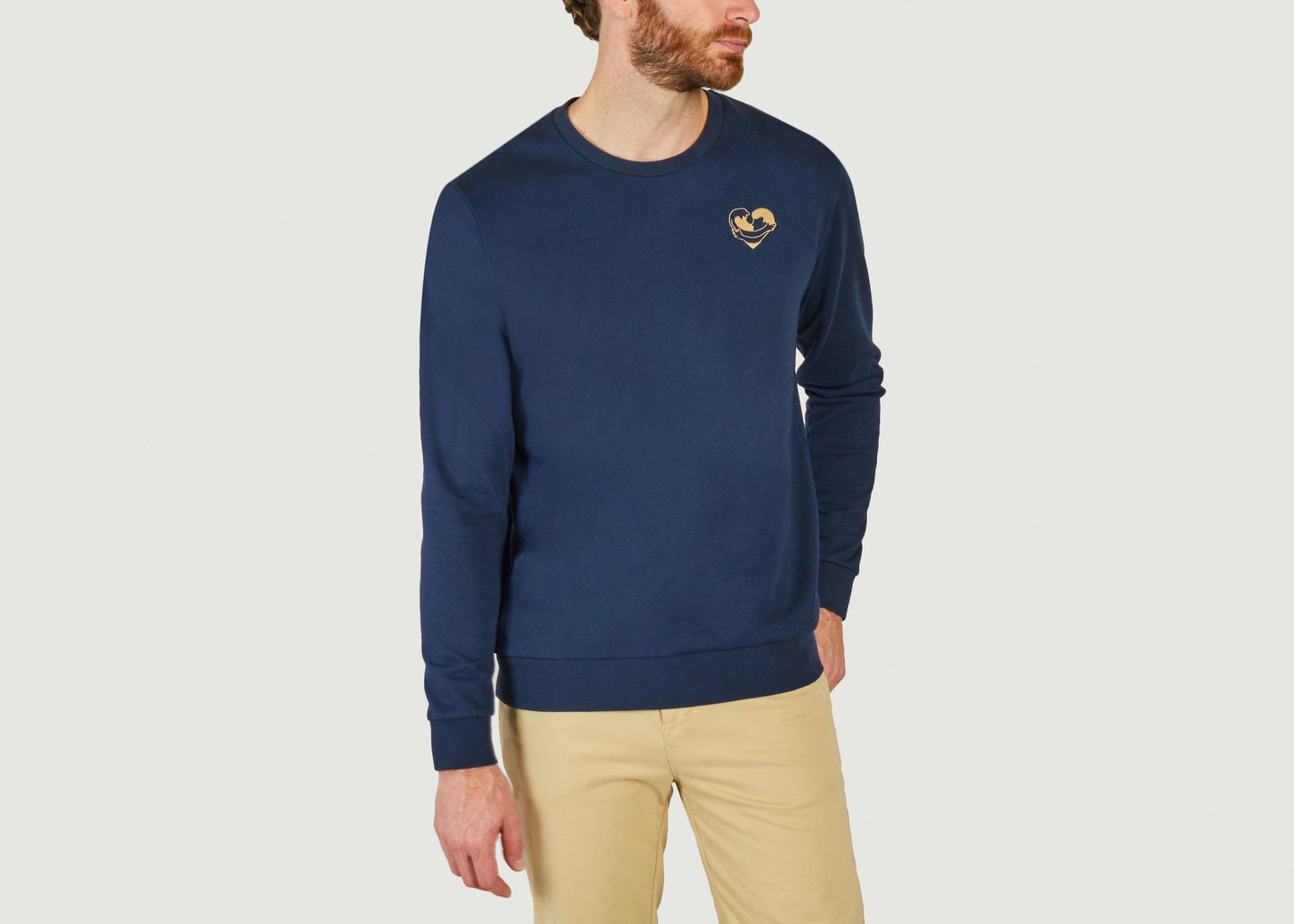 l'exception Sweatshirt Coeur Océan Bleu Marine Cuisse de Grenouille