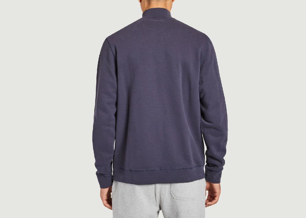 L'exception Sweatshirt Col Camionneur En Coton Bleu Marine Sunspel