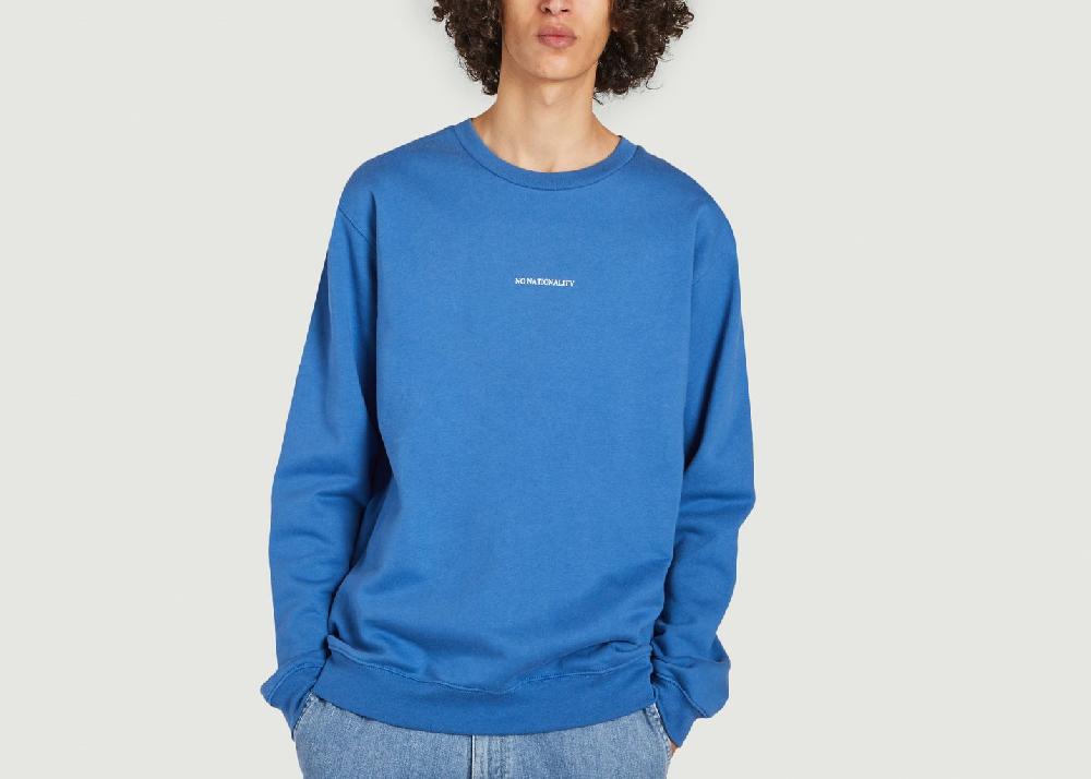 l'exception Sweatshirt coupe relax Barrow Bleu Roi No Nationality 07