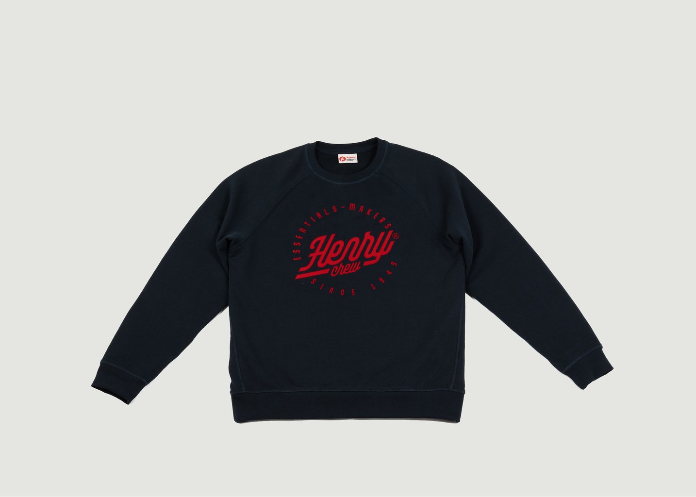 l'exception Sweatshirt Crew Neck Bleu Marine Henry Paris
