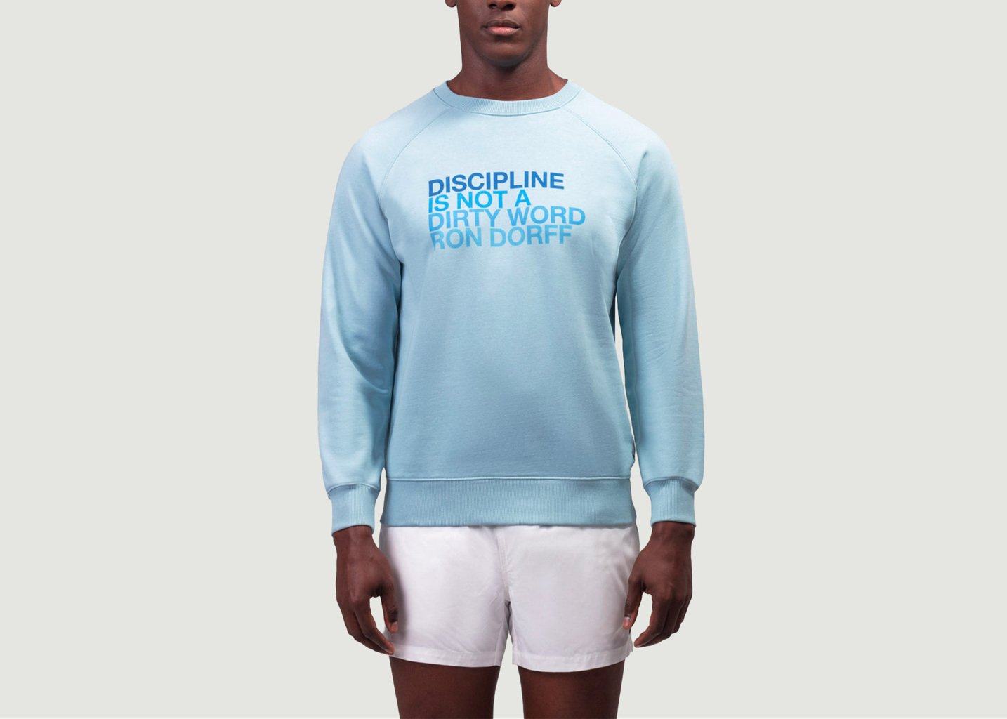 L'exception Sweatshirt DISCIPLINE Bleu Clair Ron Dorff